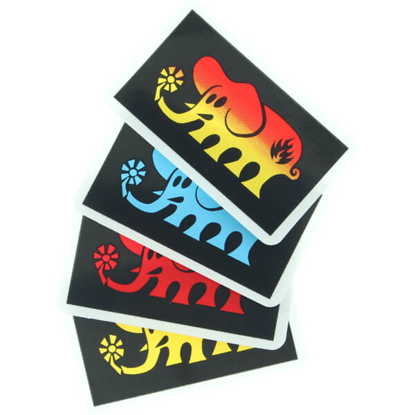 Black Label Skateboards Elephant Block Assorted Colors Skate Sticker - Only One Sticker