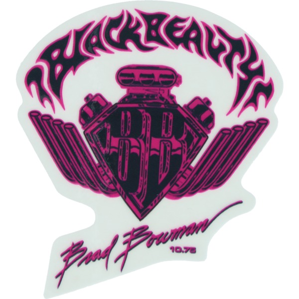 Black Label Skateboards Brad Bowman Black Beauty Pink Skate Sticker