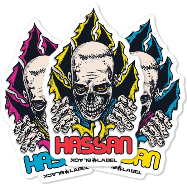 Black Label Skateboards Hassan Ripper Assorted Skate Sticker
