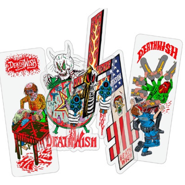 Deathwish Skateboards 10 Pack Nightmare City Assorted Decals Skate Sticker