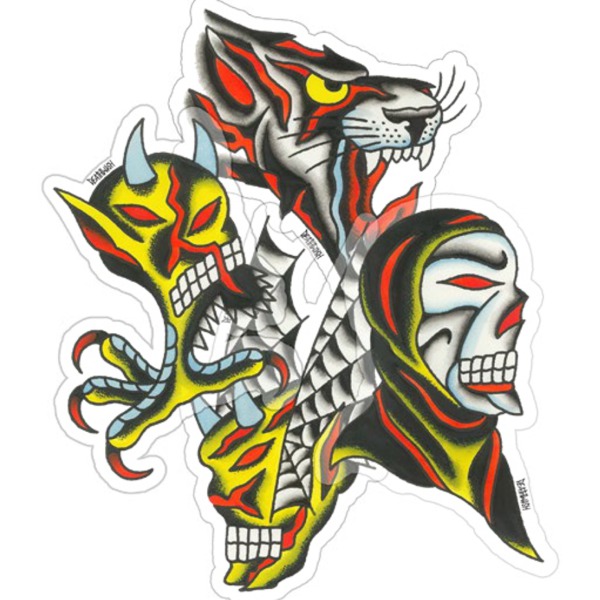 Deathwish Skateboards 12 Pack Seven Trumpets Assorted Stickers Skate Sticker