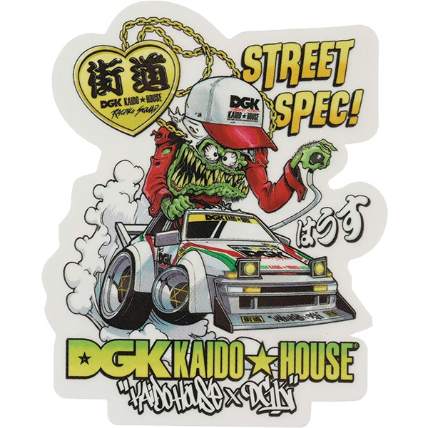 DGK Skateboards Kaido House Wide Open Skate Sticker DGK Skateboards Kaido House Wide Open Skate Sticker