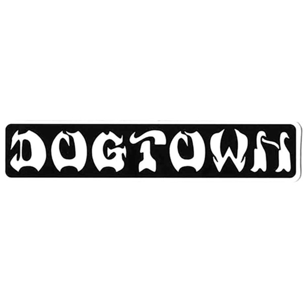 Dogtown Skateboards Bar Logo Black / White Skate Sticker - 3/4" x 4"