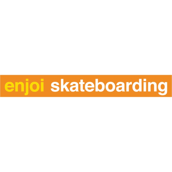 Enjoi Skateboards Skateboarding Decal Orange Skate Sticker