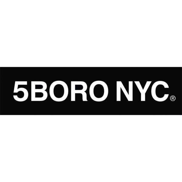 5Boro NYC Skateboards Logo Black / White Skate Sticker