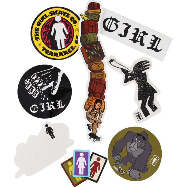 Girl Skateboards One Off 10 Pack Assorted Decals Skate Sticker