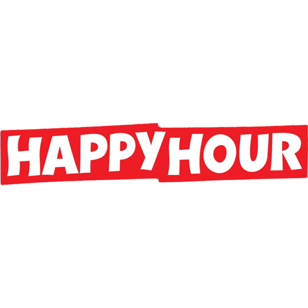 Happy Hour Skateboards Bar Logo Large Skate Sticker Happy Hour Skateboards Bar Logo Large Skate Sticker