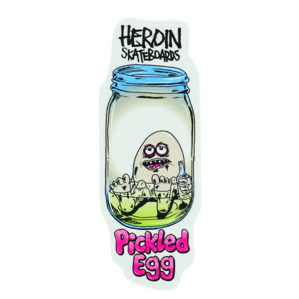 Heroin Skateboards 12 Pack Pickled Egg Skate Sticker Heroin Skateboards 12 Pack Pickled Egg Skate Sticker
