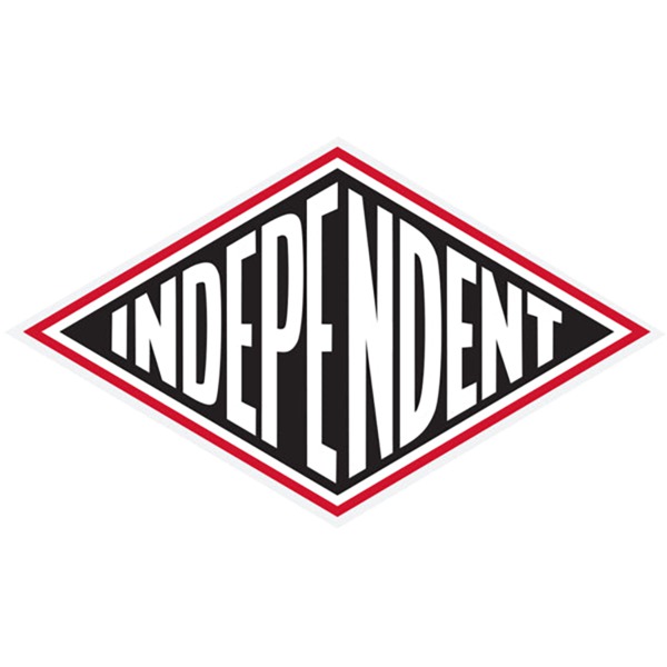 Independent Truck Company 4" x 2.4" Summit Vinyl White / Black / Red Skate Sticker