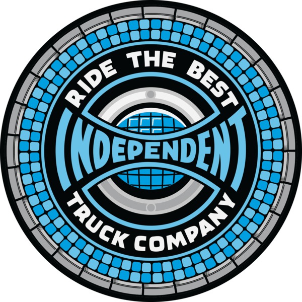 Independent 5" x 5" Tile Span Blue / Black Skate Sticker