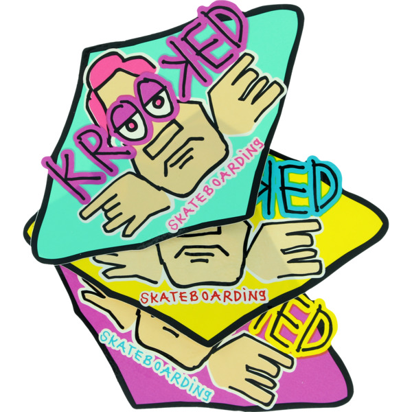 Krooked Skateboards Medium Arketype Assorted Colors Skate Sticker