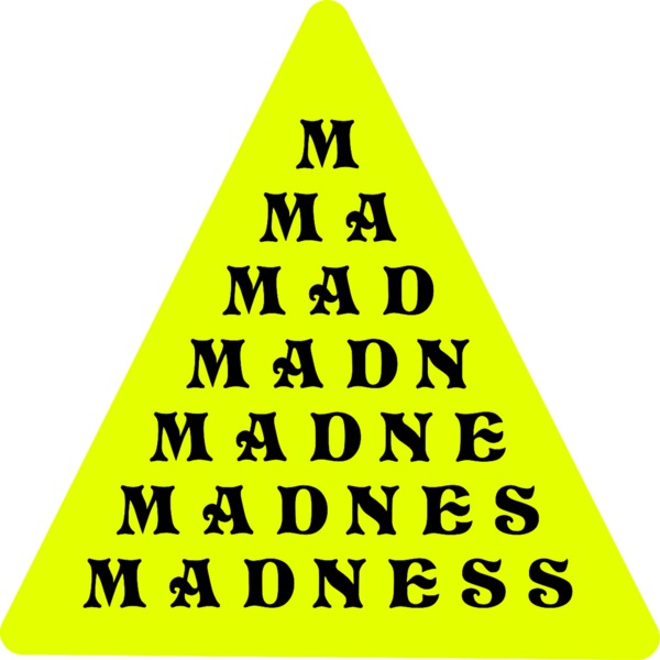 Madness Skateboards Pyramid Yellow Skate Sticker
