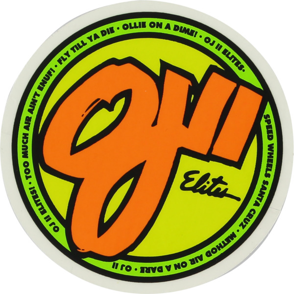 OJ Wheels 3" Elites Skate Sticker