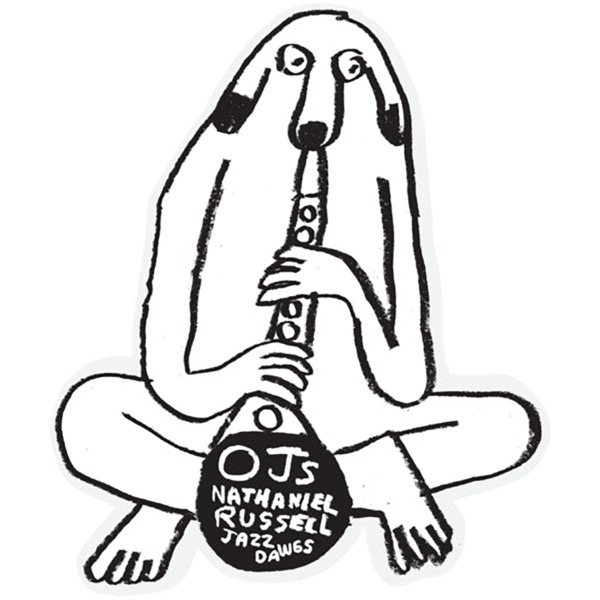 OJ Wheels 3.7" x 4.5" Jazz Dawgs Mylar Black / White Skate Sticker OJ Wheels 3.7" x 4.5" Jazz Dawgs Mylar Black / White Skate Sticker