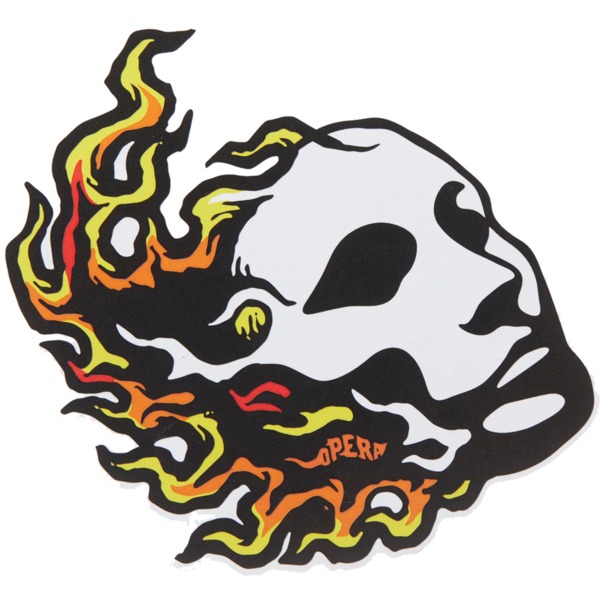 Opera Skateboards Fire Mask Skate Sticker