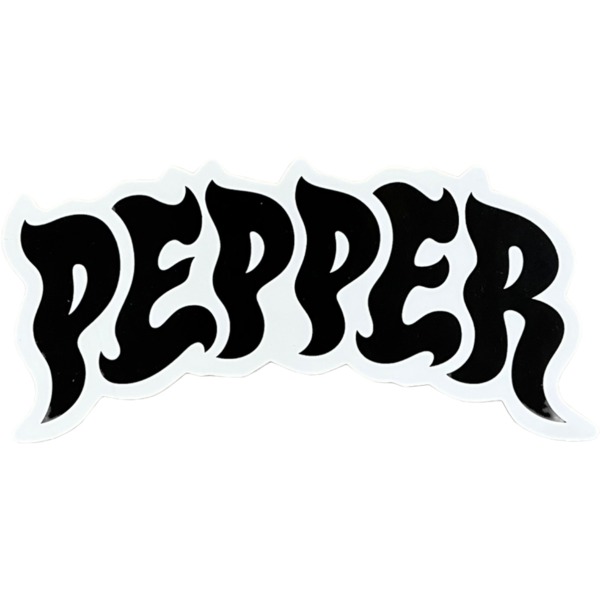 Pepper Grip Tape Co 5" Outline Logo White Skate Sticker