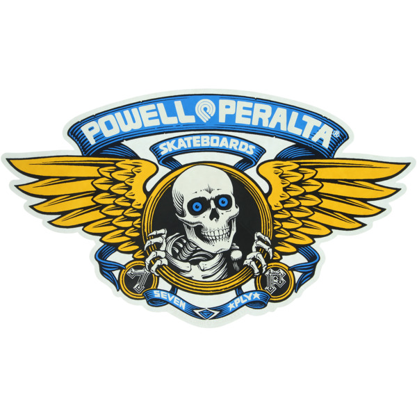 Powell Peralta 12" Winged Ripper Blue Ramp Die-Cut Skate Sticker
