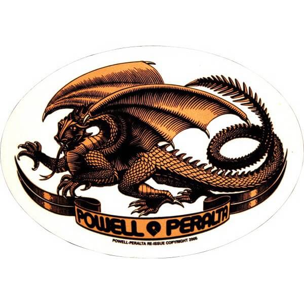 Powell Peralta Oval Dragon Assorted Colors Skate Sticker