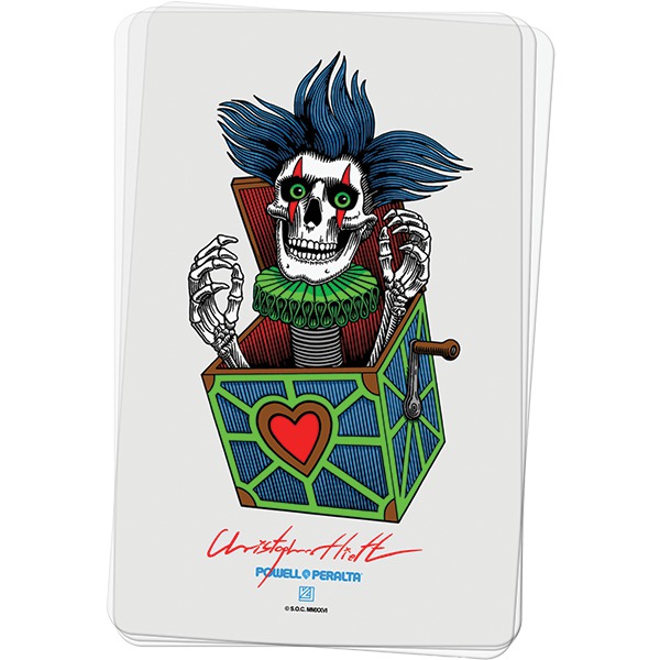 Powell Peralta Chris Heitt Skull Skate Sticker Powell Peralta Chris Heitt Skull Skate Sticker