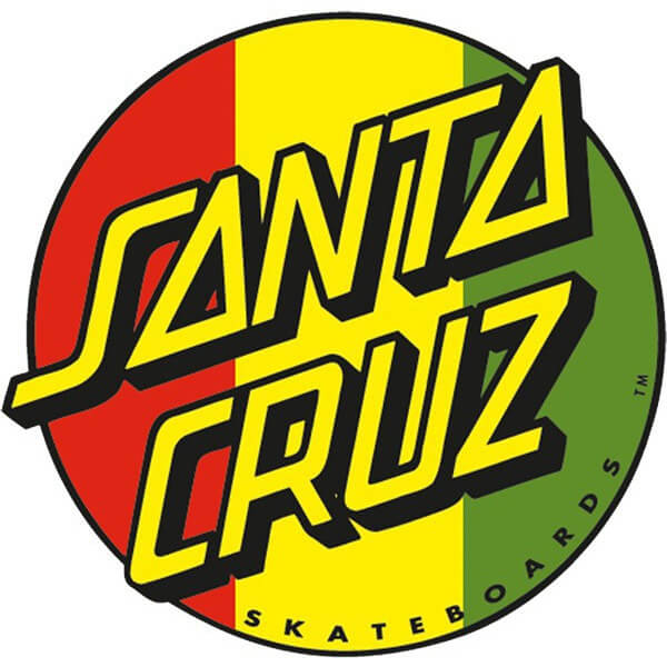 Santa Cruz Skateboards Rasta Dot Decal - 3" x 3"