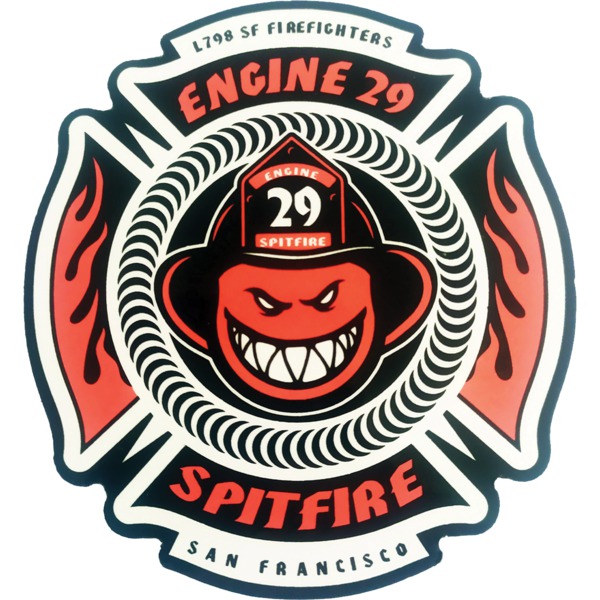 Spitfire Wheels 3.75" Engine 29 Maltese Skate Sticker