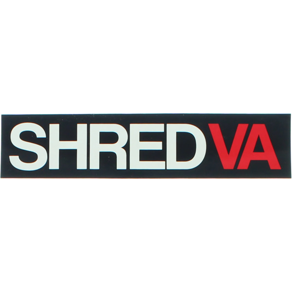 Shred Stickers 5" x 4" Printed Shred VA Black / White / Red Skate Sticker