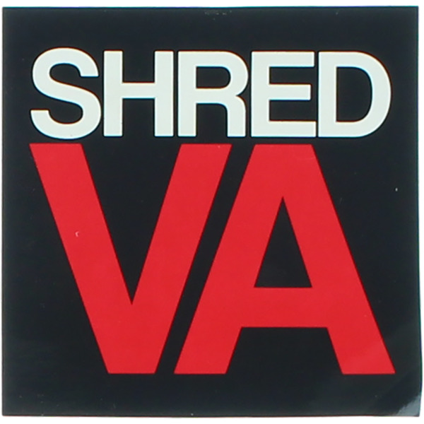 Shred Stickers 3" Printed Shred VA Stack White / Black Skate Sticker