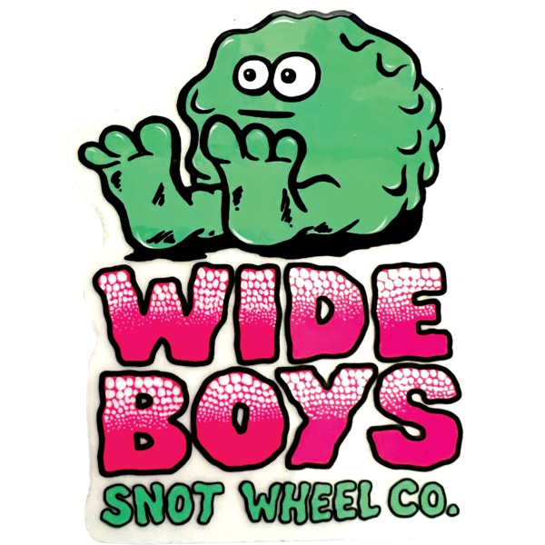 Snot Wheel Co. 2.25" x 3.12" Wide Boys Pink Skate Sticker