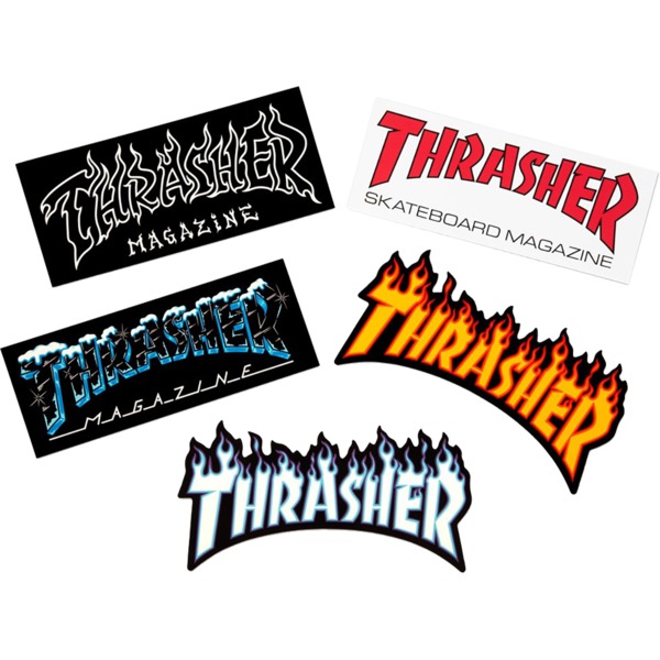 Thrasher Magazine 5 Pack Assorted Skate Sticker