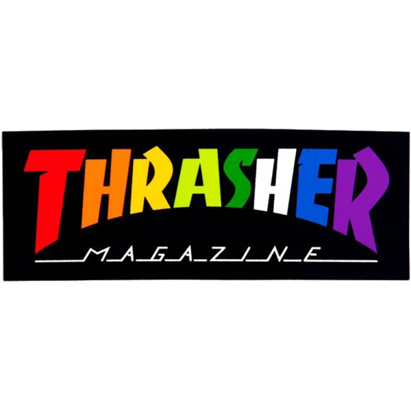 Thrasher Magazine 4" x 1.5" Rainbow Magazine Skate Sticker