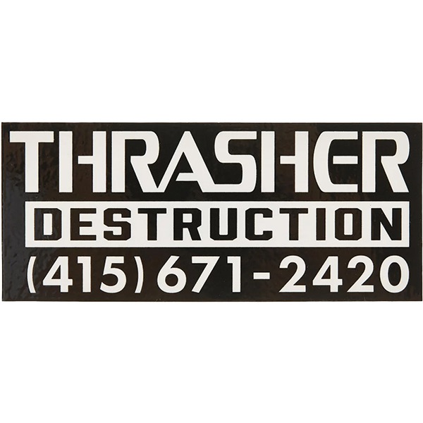 Thrasher Magazine 5" Destruction Skate Sticker Thrasher Magazine 5" Destruction Skate Sticker