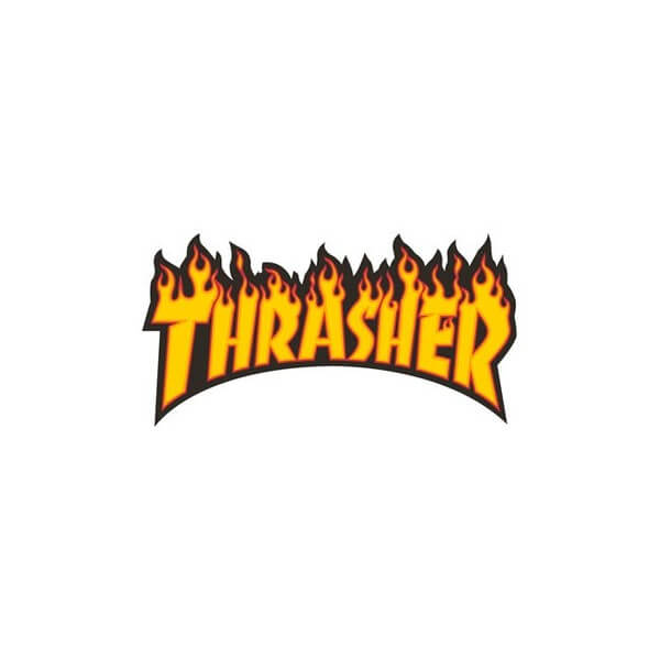 Thrasher Magazine Flame Logo Medium Assorted Colors Skate Sticker - 3 1/4" x 6"