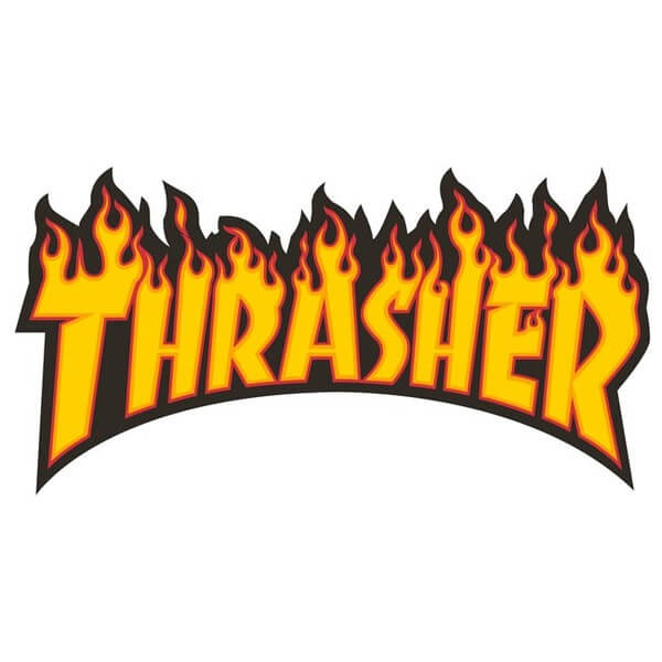 Thrasher Magazine Flame Logo Large Assorted Colors Skate Sticker - 5 1/2" x 10 1/4"