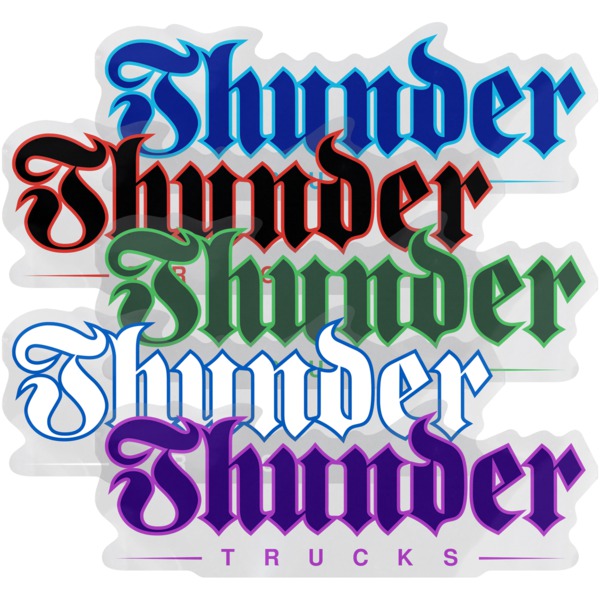 Thunder Trucks Script Large Assorted Colors Skate Sticker Thunder Trucks Script Large Assorted Colors Skate Sticker