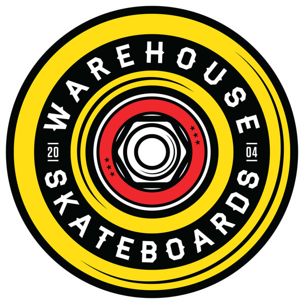 Warehouse Skateboards Wheel Skate Sticker - 2.5" x 2.5"