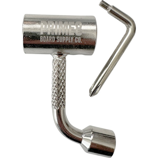 Prime8 Premium Skate Tools Coin Pocket Silver Multi-Purpose Skate Tool Prime8 Premium Skate Tools Coin Pocket Silver Multi-Purpose Skate Tool