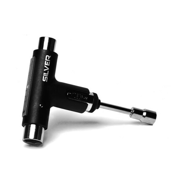 Silver Skate Trucks Multi-Purpose Skate Tool in Black