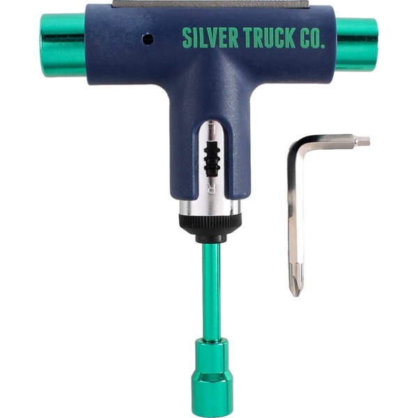 Silver Skate Trucks Multi-Purpose Skate Tool in Blue / Green