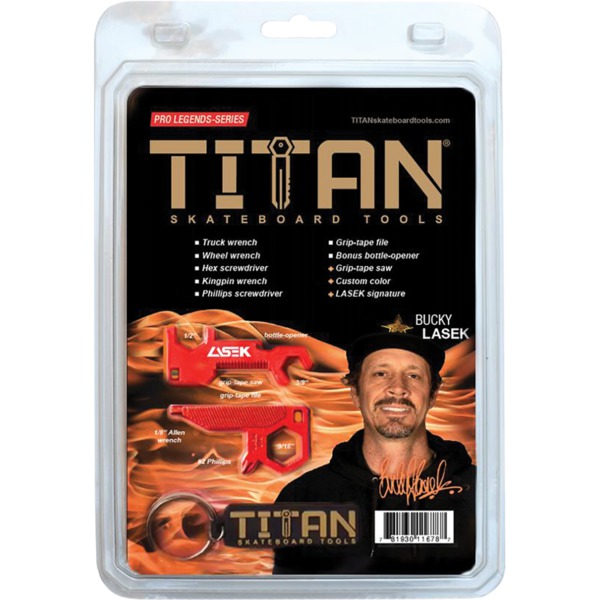 Titan Skateboard Tools Bucky Lasek Pro Legends Series Multi-Purpose Skate Tool