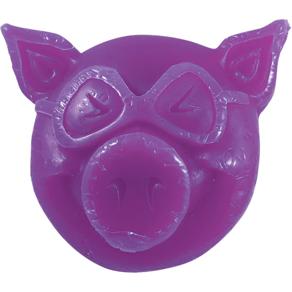 Pig Wheels Pig Head Raised Purple Skate Wax