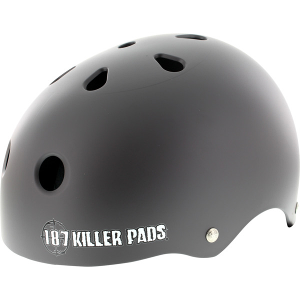 187 Killer Pads Pro Sweatsaver Matte Charcoal Skate Helmet - Small / 20.6" - 21.3"