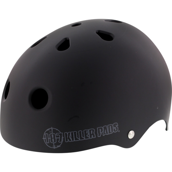 187 Killer Pads Pro Sweatsaver Matte Black Skate Helmet - Small / 20.6" - 21.3"