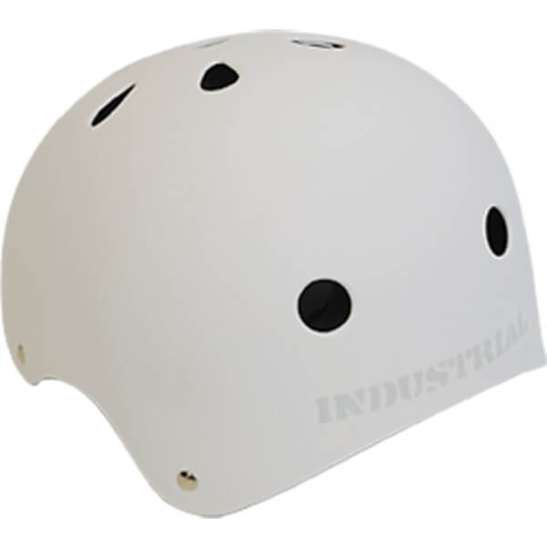 Industrial Skateboards Flat White Skate Helmet - Medium
