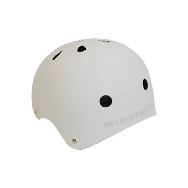 Industrial Skateboards Flat White Skate Helmet - X-Large