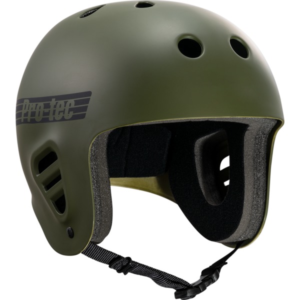 ProTec Skateboard Pads Classic Matte Olive Full Cut Skate Helmet - Small / 21.3" - 22"