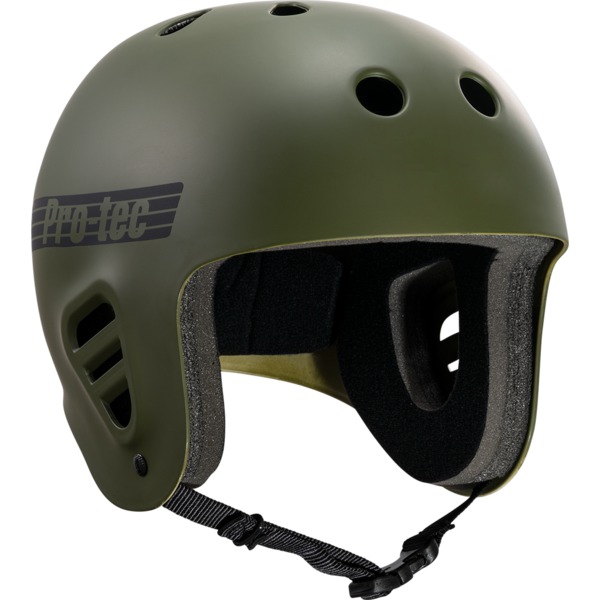 ProTec Skateboard Pads Classic Matte Olive Full Cut Skate Helmet - Large / 22.8" - 23.6"