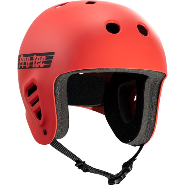 ProTec Skateboard Pads Classic Matte Bright Red Full Cut Skate Helmet - Small / 21.3" - 22"