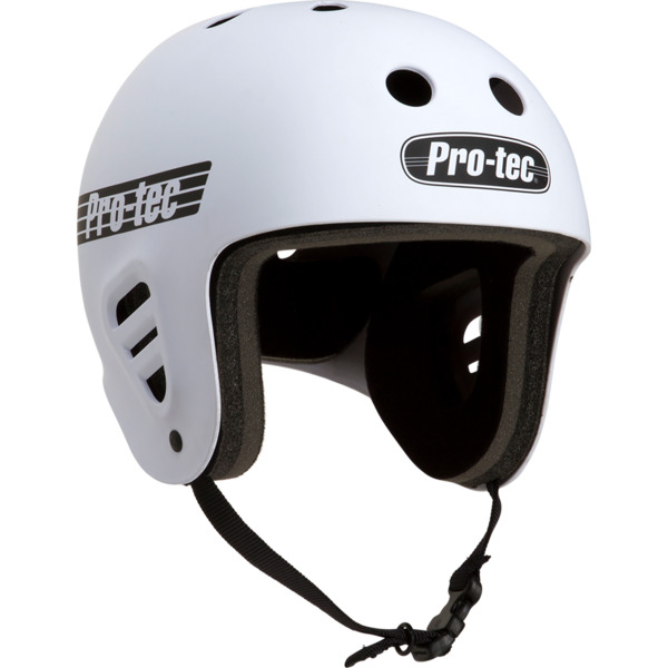 ProTec Skateboard Pads Classic Matte White Full Cut Skate Helmet - Small / 21.3" - 22"
