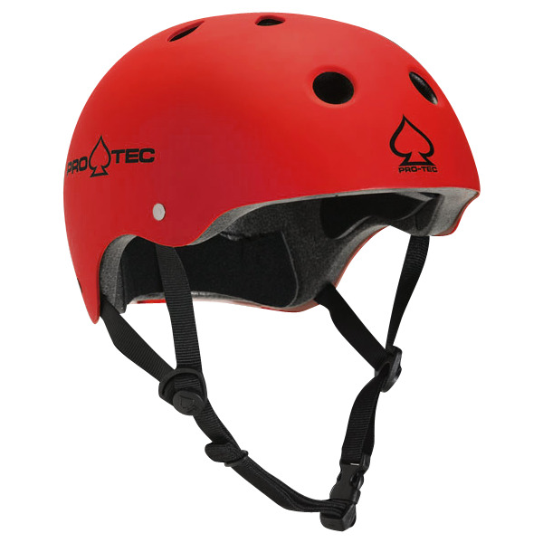 ProTec Skateboard Pads Classic Matte Red Skate Helmet - X-Large / 23.6" - 24.4"
