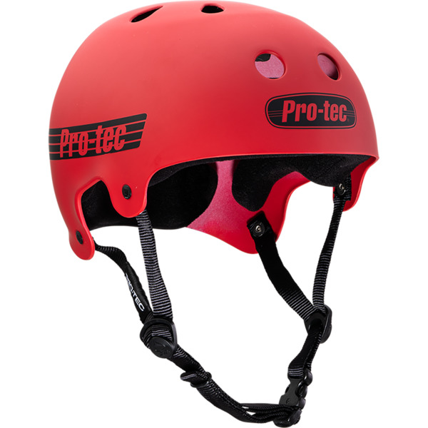 ProTec Skateboard Pads Classic Old School Matte Red Skate Helmet - X-Large / 23.6" - 24.4"